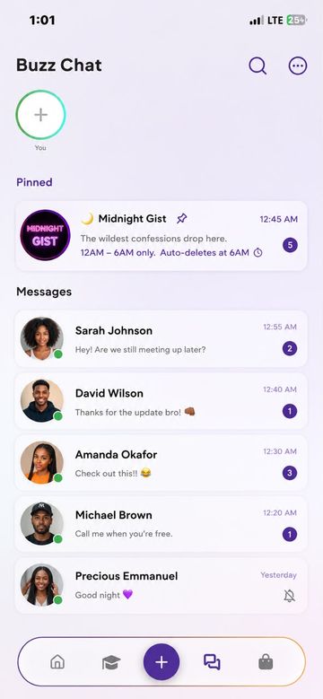 LinkQio Buzz Chat app screen
